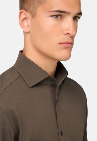 Coupe regular Chemise Boggi Milano en marron