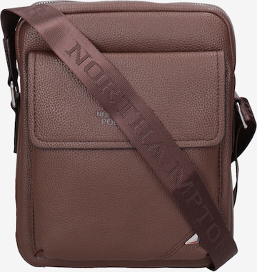 Borsa a tracolla di Northampton Polo Club in marrone: frontale