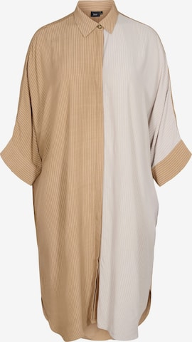 Zizzi Blouse 'Alex' in Brown: front