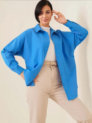 Bigdart - Blusa 'Hemden' em azul: frente