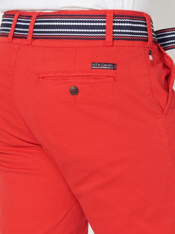 KOROSHI - Regular Calças chino em vermelho