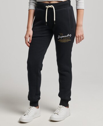 Superdry Tapered Hose 'Track & Field' in Schwarz: predná strana