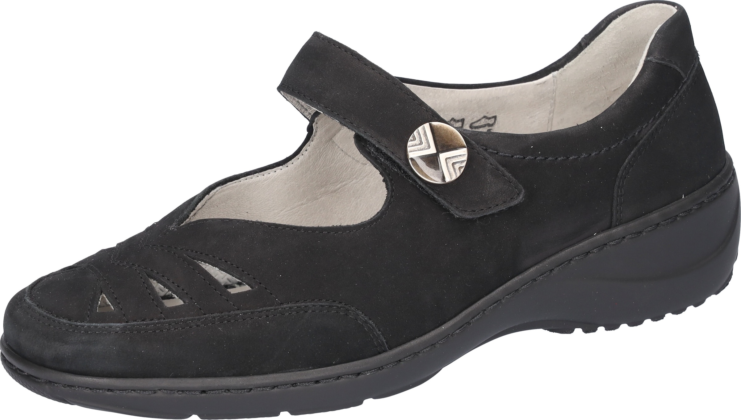 WALDLÄUFER Flats in Black: front
