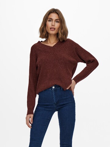 ONLY Sweater 'Cari' in Brown: front