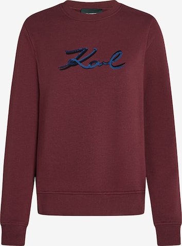 raudona Karl Lagerfeld Megztinis be užsegimo: priekis