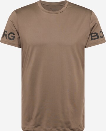 BJÖRN BORG Performance Shirt in Brown: front