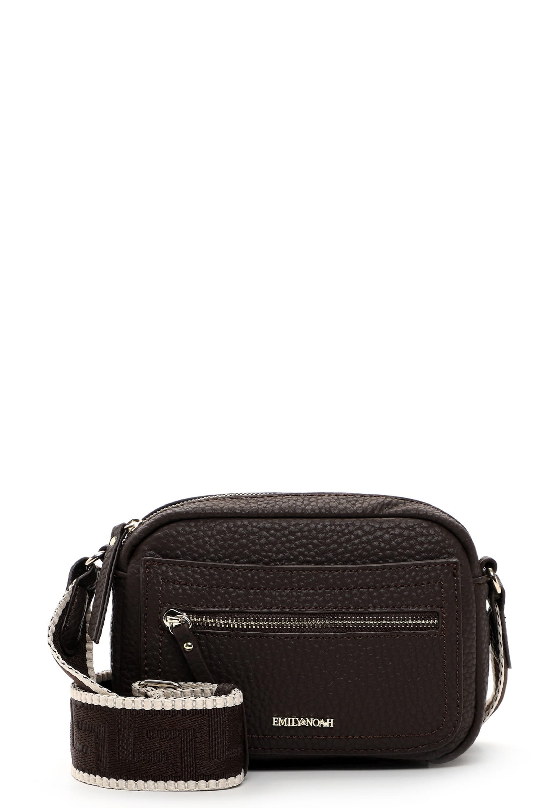 Emily & Noah Skuldertaske 'Heidi ' i brun: forside