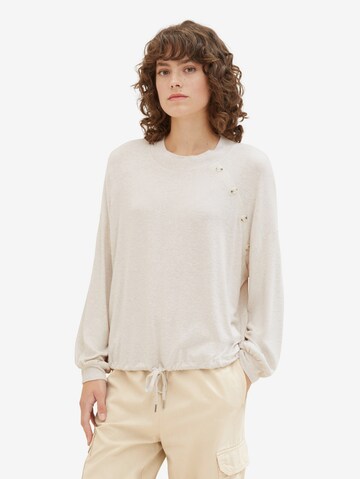 T-shirt TOM TAILOR en beige : devant