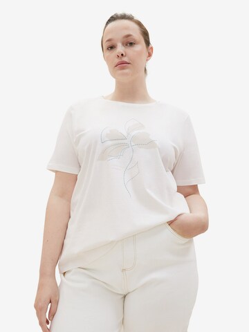 T-shirt Tom Tailor Women + en blanc : devant