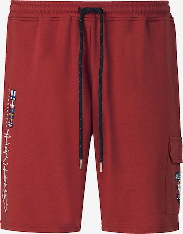 Jan Vanderstorm Loose fit Pants 'Harthaknut' in Red: front