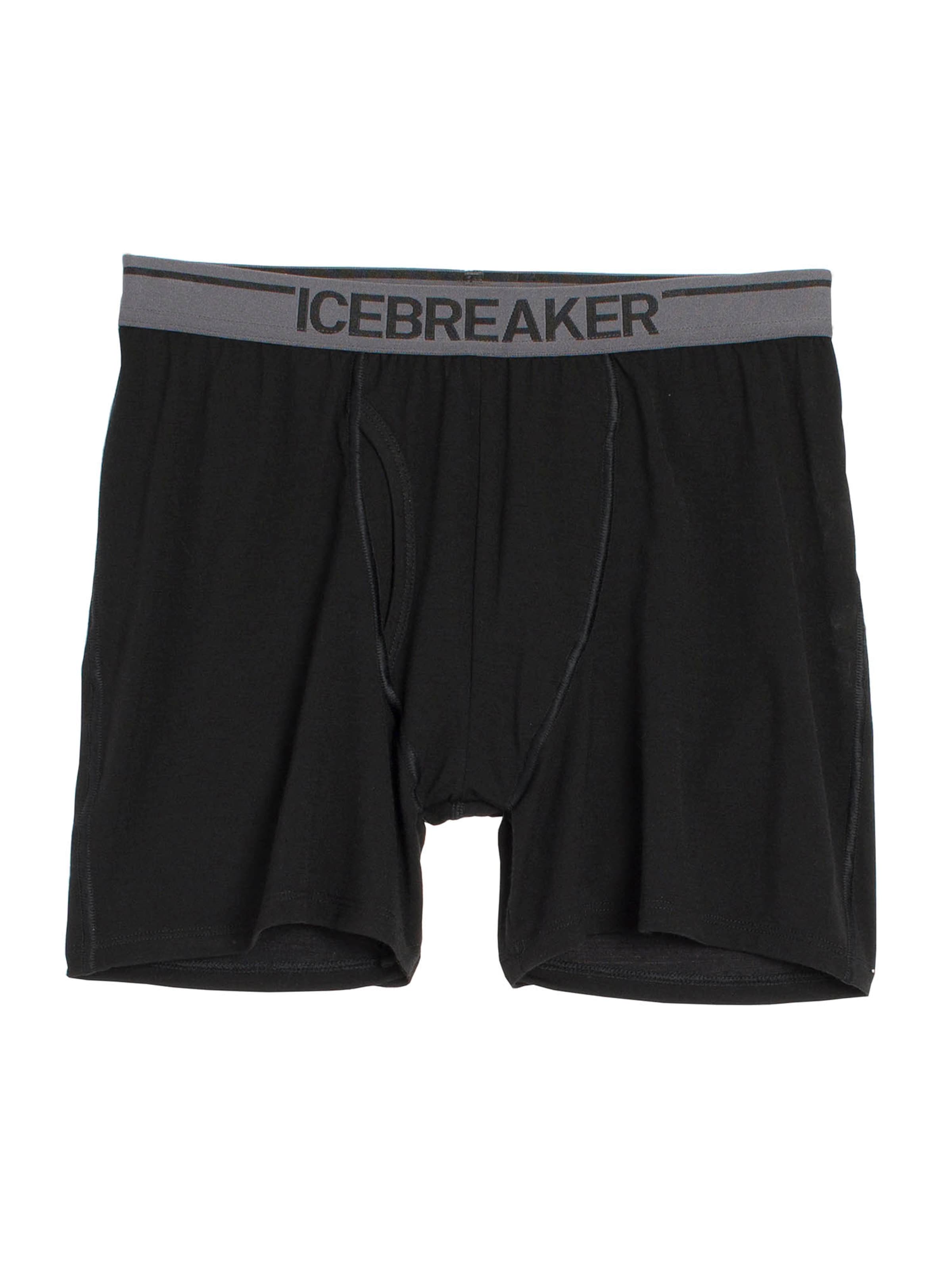Boxers 'M Anatomica Boxers wFly' ICEBREAKER en noir : devant