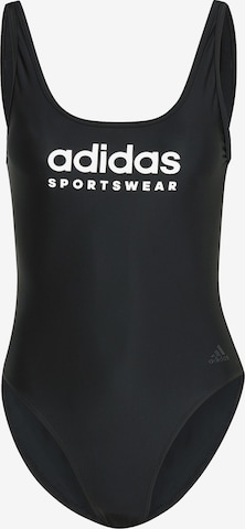 ADIDAS SPORTSWEAR Спортен бански 'Sportswear U-Back' в черно: отпред