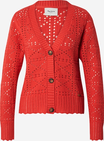 Cardigan 'GRACE' Pepe Jeans en rouge : devant