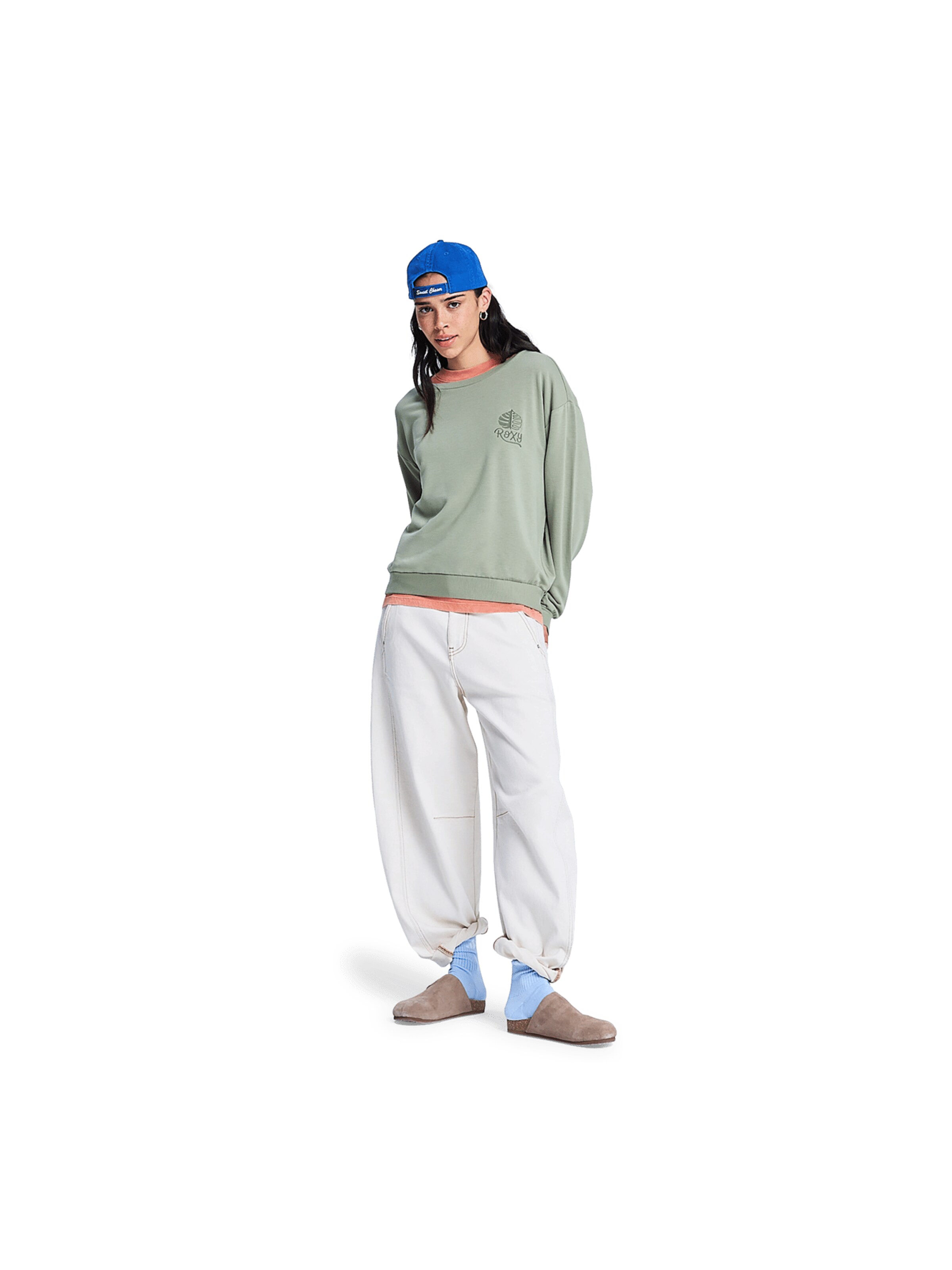 ROXY Sweatshirt 'Surfing By Moonlight' in Grün