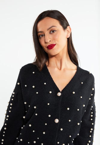 faina Knit Cardigan in Black