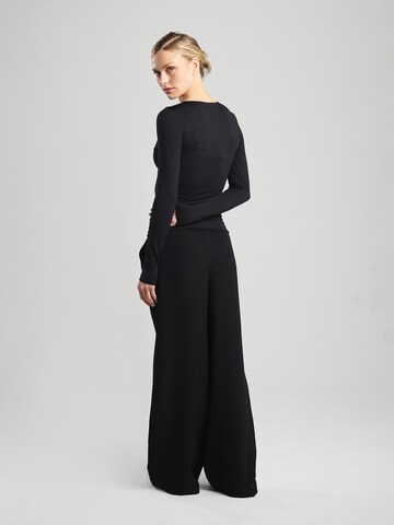 America Today Wide Leg Hose in Schwarz