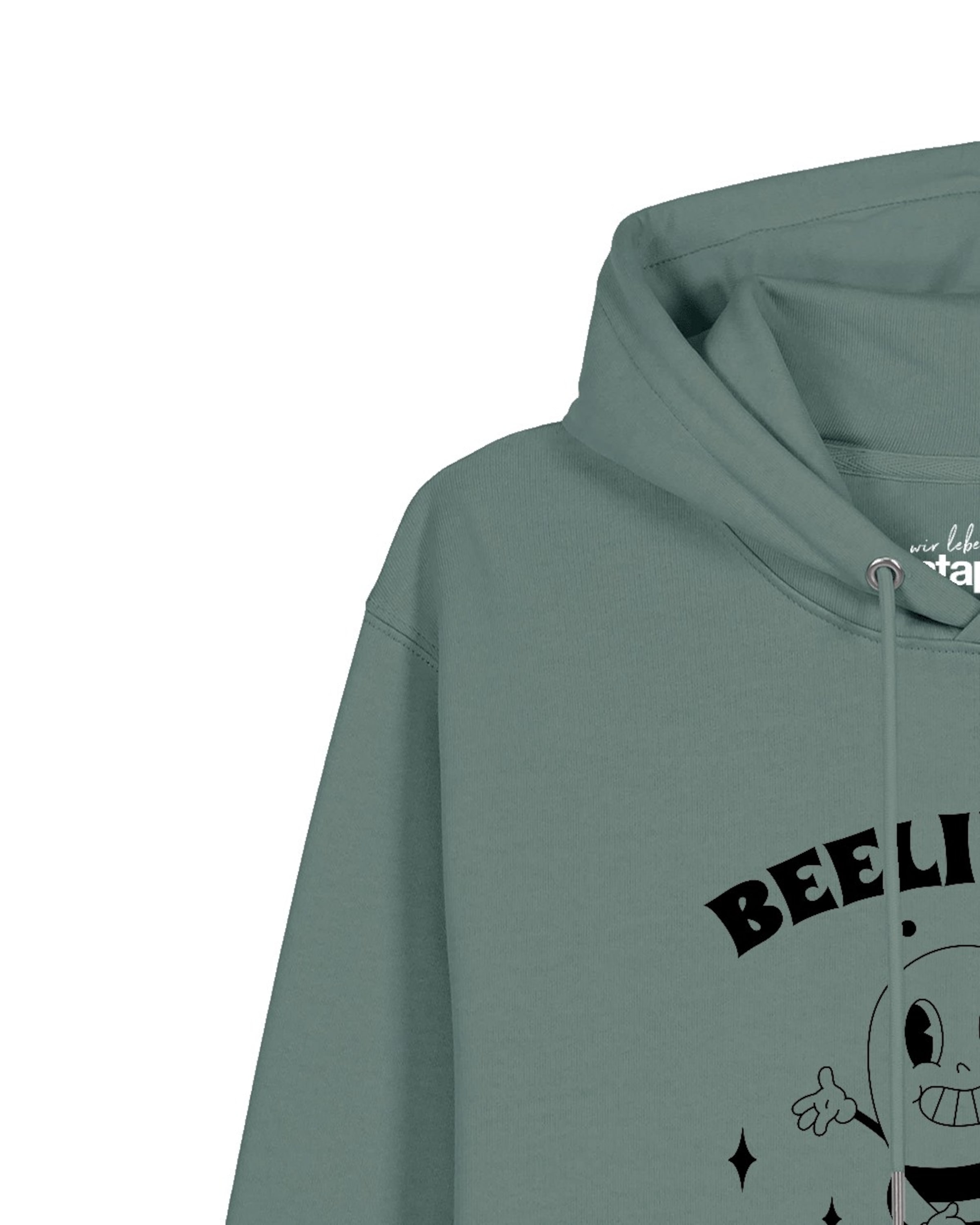 Felpa 'Beelieve in yourself' di Watapparel in verde