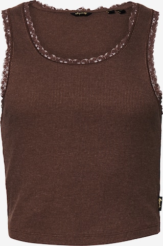 Superdry Top in Bruin: voorkant