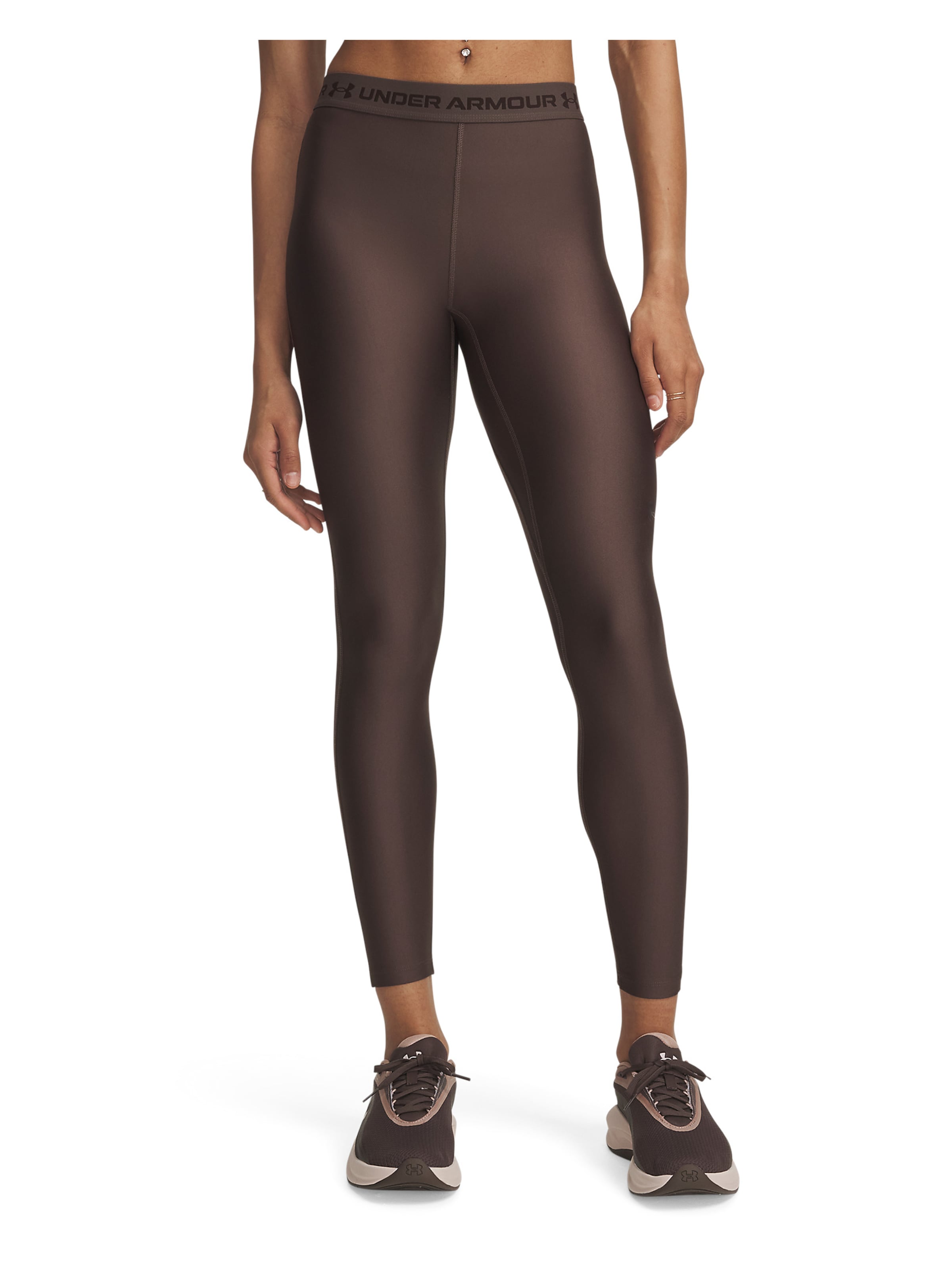 UNDER ARMOUR Skinny Sportbroek in Bruin: voorkant