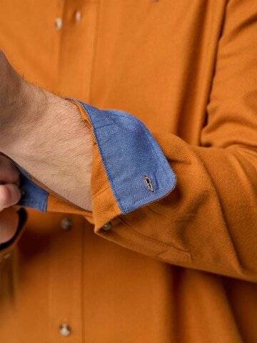 MCS Klasický střih Košile 'Tom' – hnědá