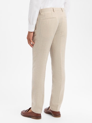 BOSS Regular Pleated Pants 'H-Leon' in Beige