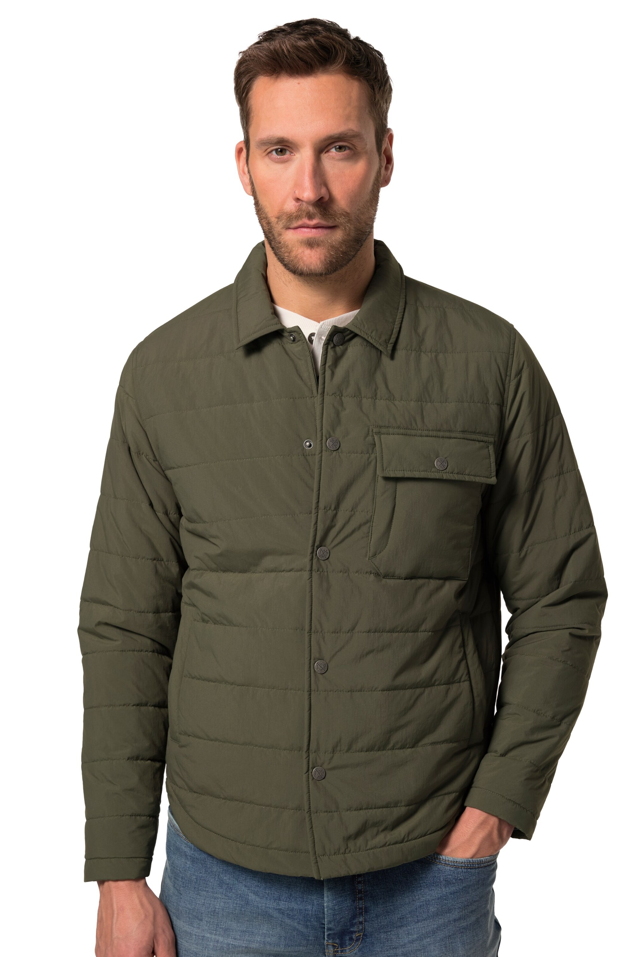 JP1880 Tussenjas in Groen: voorkant