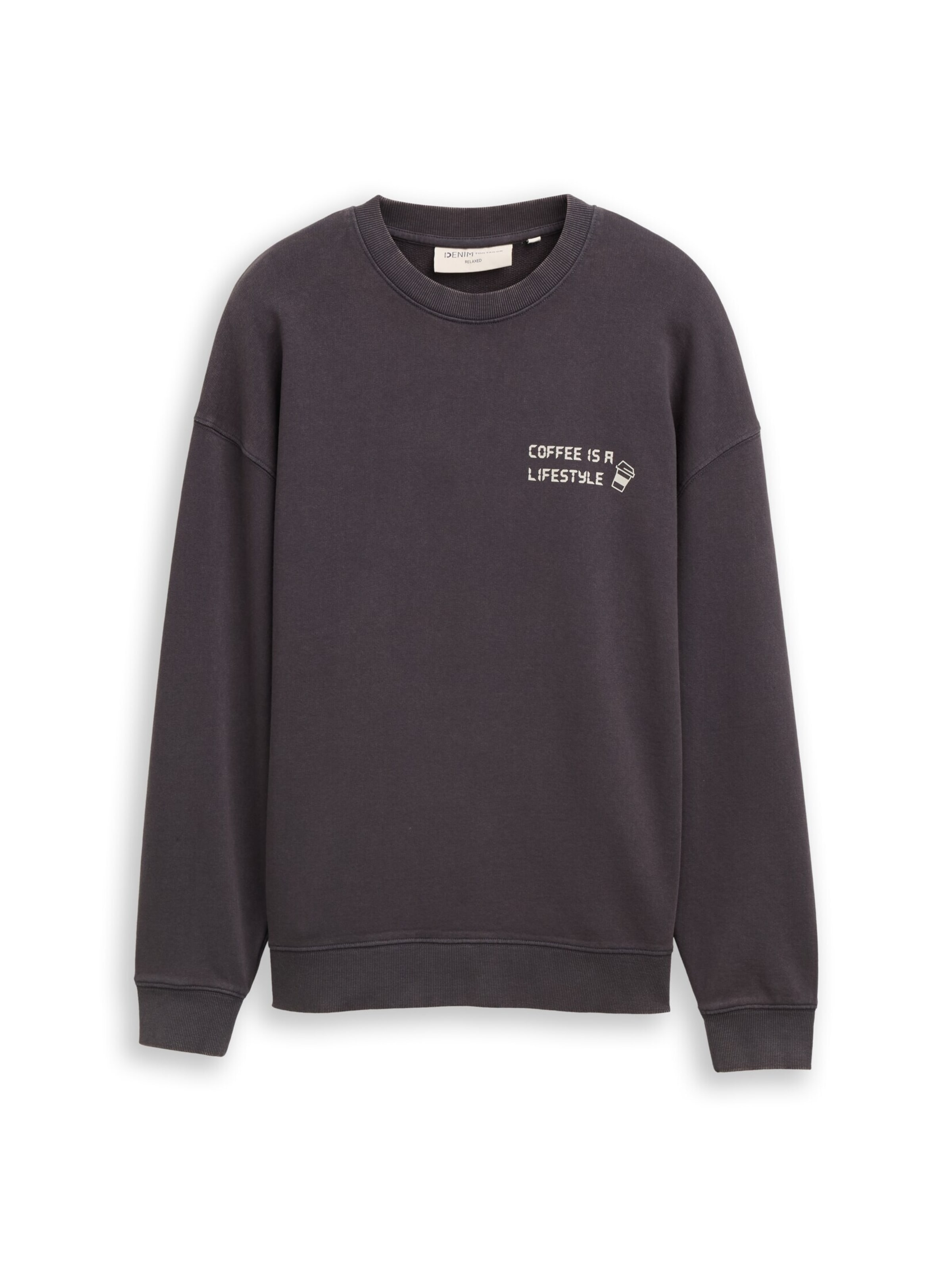 TOM TAILOR DENIM Sweatshirt in Grau: Vorderseite