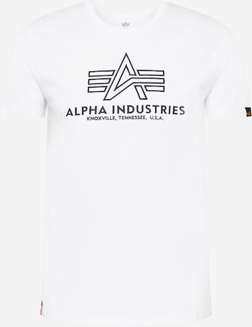 ALPHA INDUSTRIES Тениска в бяло: отпред