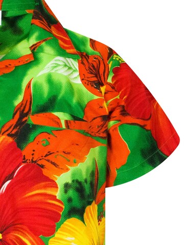 King Kameha Shirt 'Big Flower' in Green