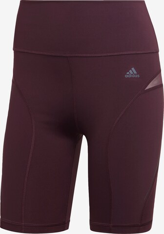 ADIDAS SPORTSWEAR Skinny Sportshorts in Rot