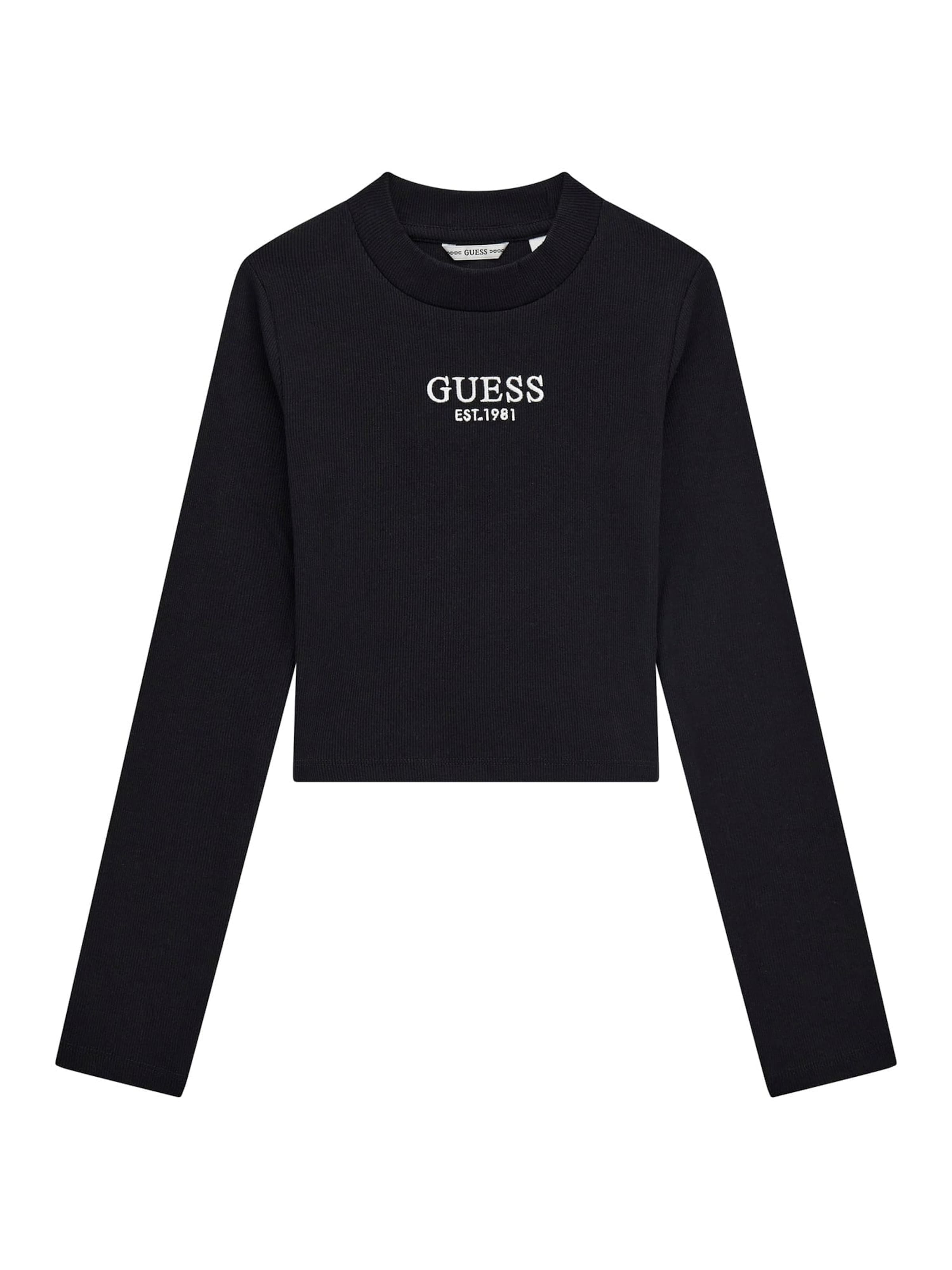 Tricou de la GUESS pe negru: față