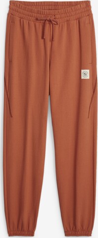 PUMA Tapered Workout Pants in Brown: front