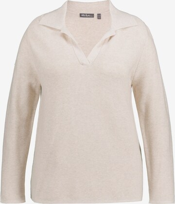 Pull-over Ulla Popken en beige : devant