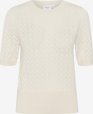 SAINT TROPEZ Pullover 'KarnaSZ' in Beige: Vorderseite