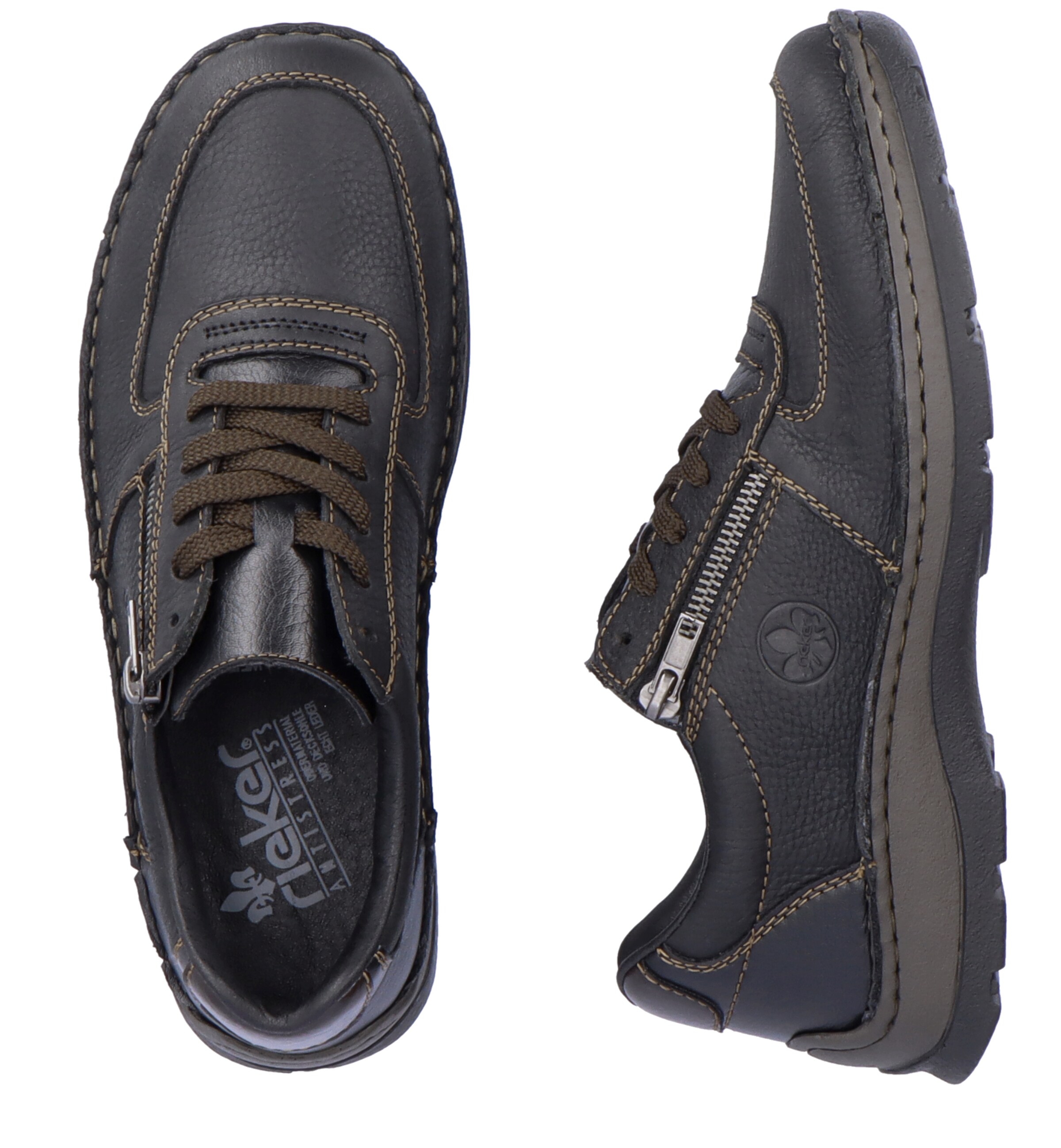 Chaussure de sport à lacets Rieker en marron