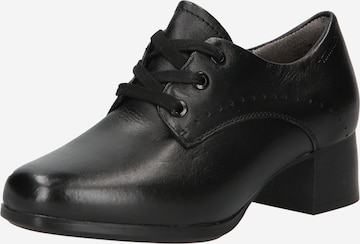 Tamaris Comfort Lace-up shoe in Black: front