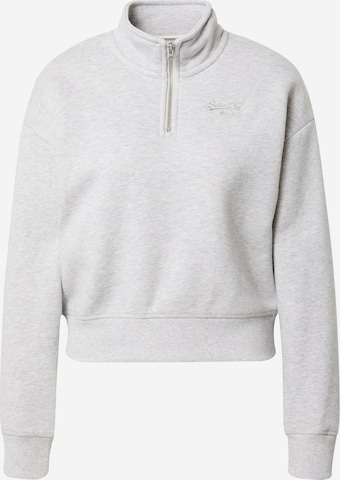 Superdry Sweatshirt 'HENLEY' in Grey: front