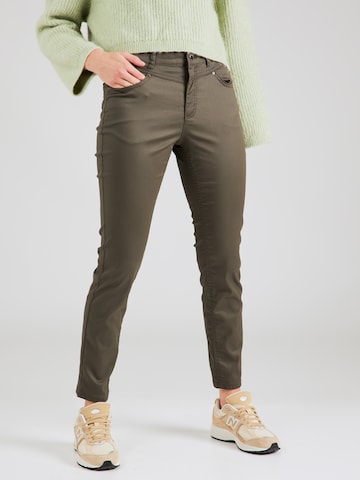 MORE & MORE Slimfit Jeans in Groen: voorkant