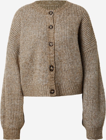florence by mills exclusive for ABOUT YOU Knit cardigan 'Asta' in Brown: front