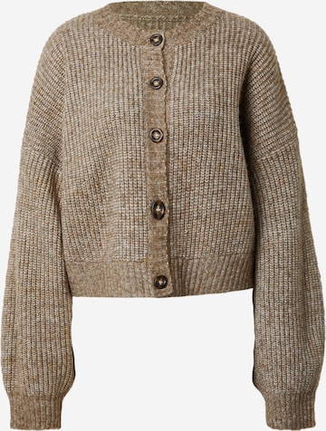 florence by mills exclusive for ABOUT YOU Knit Cardigan 'Asta' in Brown: front