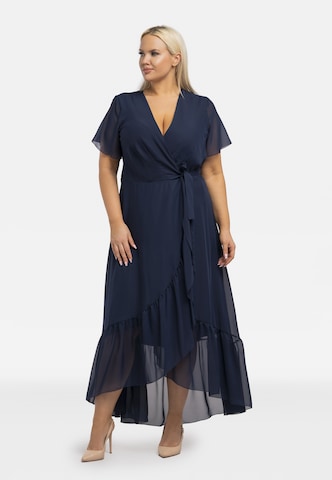 Karko Evening Dress in Blue: front