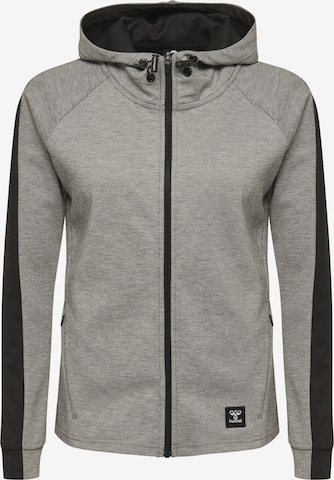 Hummel Athletic Zip-Up Hoodie 'Essi' in Grey: front