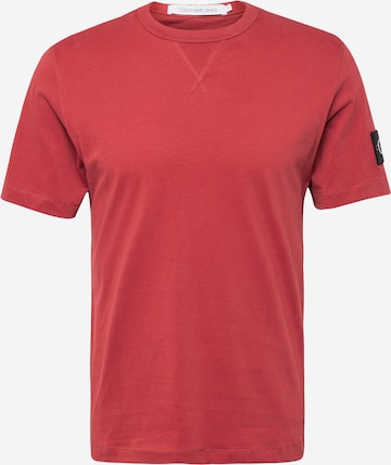 T-Shirt Calvin Klein Jeans en rouge : devant