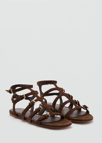 MANGO Sandals 'Romi' in Brown