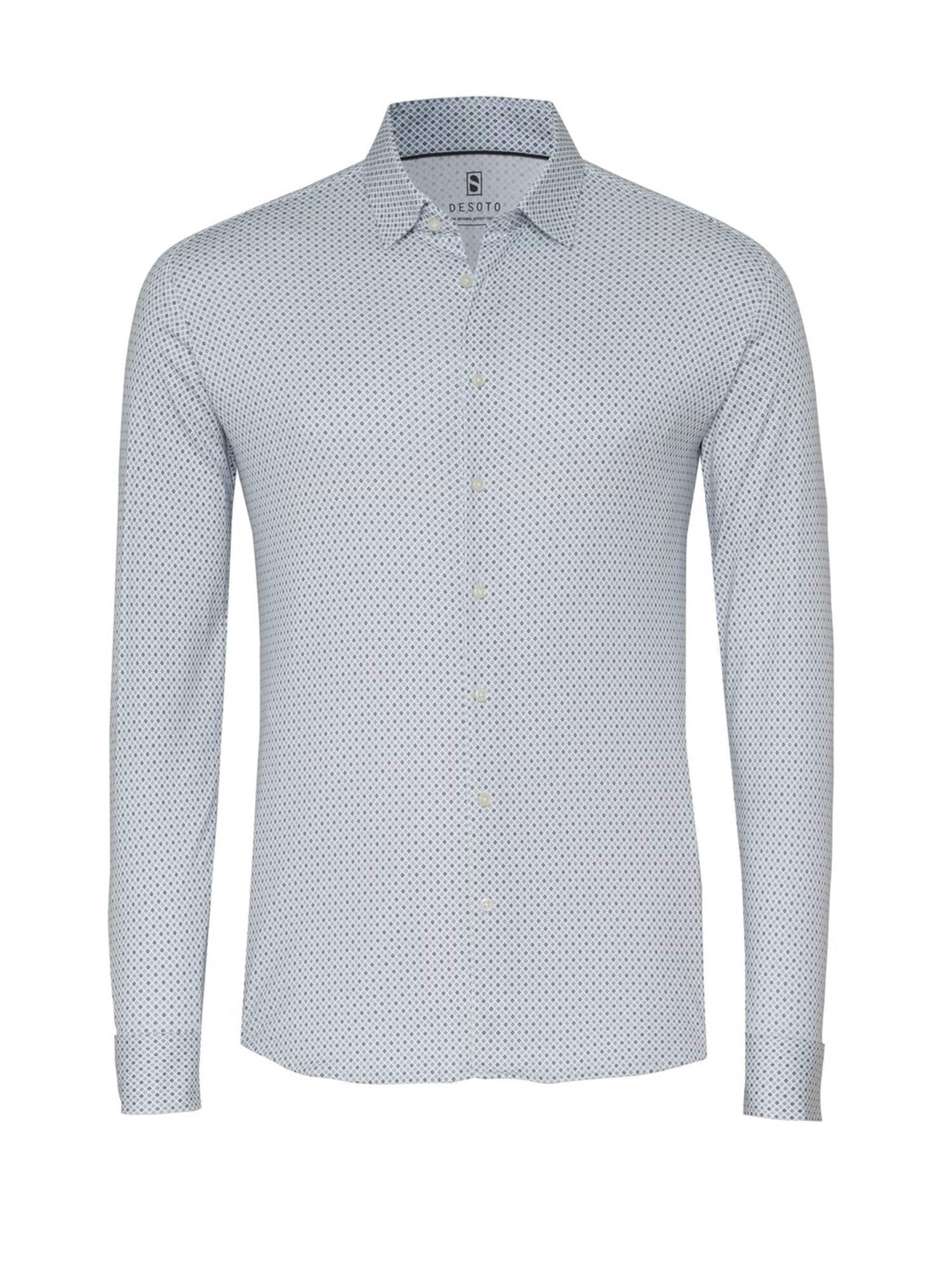 DESOTO Slim fit Zakelijk overhemd in Grijs: voorkant