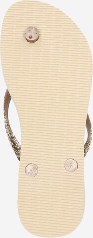 HAVAIANAS T-Bar Sandals 'SLIM GLITTER II' in Beige