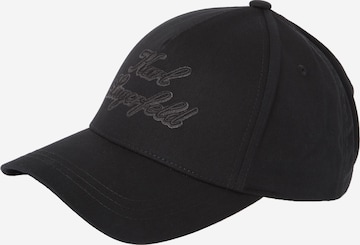 Karl Lagerfeld Czapka z daszkiem w kolorze czarny: przód