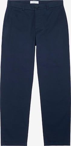 KnowledgeCotton Apparel - Regular Calças chino 'Chuk' em azul: frente