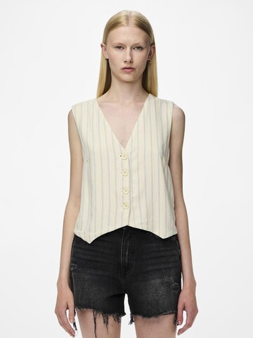 PIECES Vest 'Pia' i beige: forside
