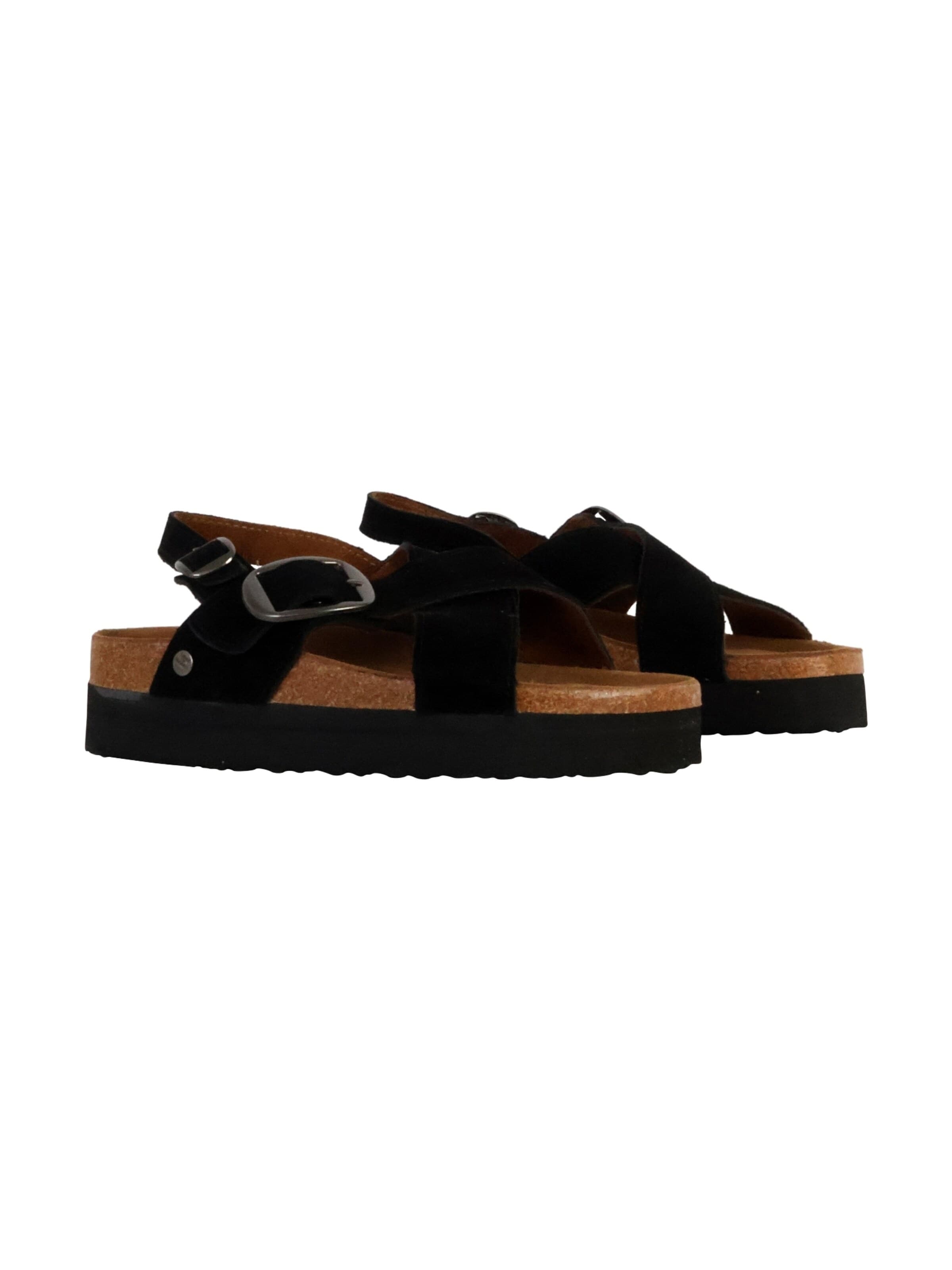 Sandales 'Shylo-Ledersandalen' terre de marins en noir